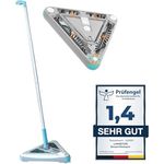 Livington Deeper Sweeper - kabelloser Akku Bodenreiniger mit 4 rotierenden Bürsten - Triangle-Design - elektrischer Kehrbesen mit LED-Licht - Akkubesen ohne Beutel - Flexibler Schwenkkopf - Besen
