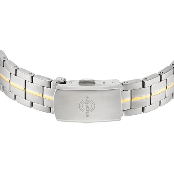 Master Time Funk Quarz Damen Uhr Analog-Digital mit Titan Armband MTLT-10900-42M, blaues Zifferblatt, Wasserdicht bis 5 Bar – Bild 3