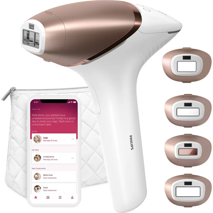 Philips IPL-Haarentferner Lumea S9900 BRI951/01, kabellos, 450.000 Lichtimpulse, 2 SkinAI Funktionen