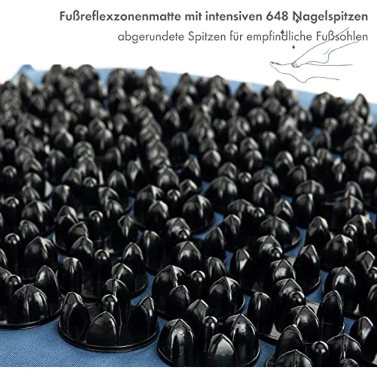 Bodhi Akupressur Fußmatte VITAL SOFT | Nadelkissen | Stimuliert die Fußreflexzonen | Entspannung für die Füße | Wirkt vorbeugend gegen Schmerzen | Fördert die Durchblutung | blau – Bild 2