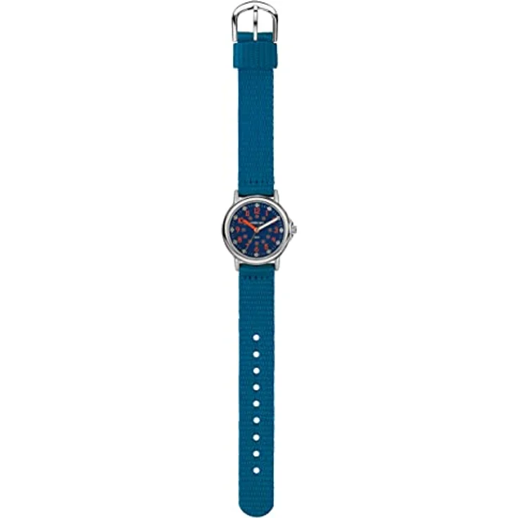 Jacques Farel Quarzuhr KCF 078, Kinderuhr mit Lernzifferblatt, Textilband blau – Bild 2