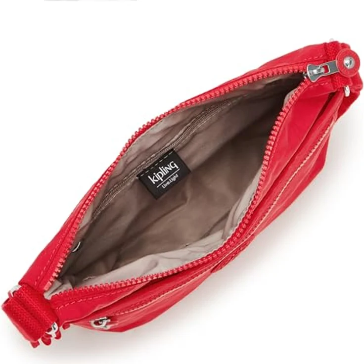 Kipling Basic Arto Umhängetasche 29 cm, Rot, stylische Schultertasche mit ausreichend Stauraum für Wertsachen – Bild 3