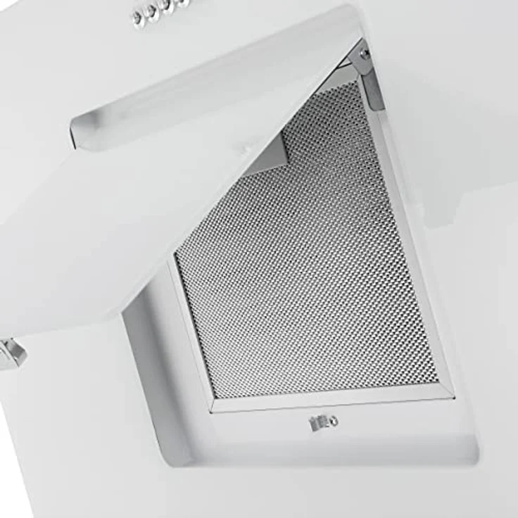 Respekta Dunstabzugshaube kopffrei / Dunstabzugshaube schräg 60 cm / Metallgehäuse mit Glasschirm in Weiß / Abluft - und Umluftfunktion / CH22010WBZ / B / 54 – 62 dB – Bild 3