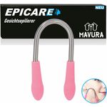 MAVURA EPICARE Gesichtsepilierer in Rosa, Effektive und schmerzfreie Haarentfernung, wiederverwendbar und kostengünstige Alternative