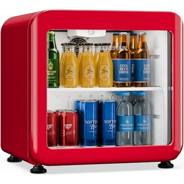 Klarstein Audrey Evo Getränkekühlschrank, 45 L, Glastür, einstellbare Temperatur 0–10 °C, LED-Beleuchtung, leiser Betrieb – Bild 1