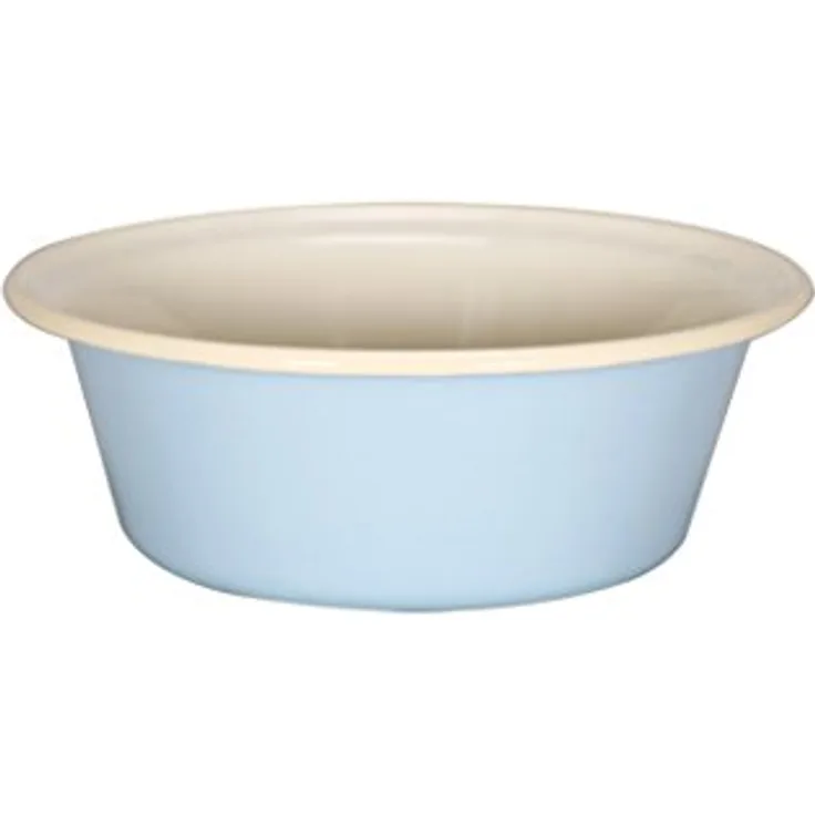 KRÜGER Karl Krüger Schüssel, Emaille, Pastell-Blau-Creme, 24cm, 2 Liter Fassungsvermögen