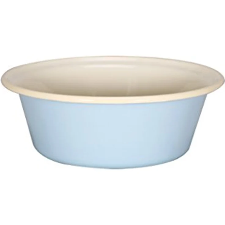 KRÜGER Karl Krüger Schüssel, Emaille, Pastell-Blau-Creme, 24cm, 2 Liter Fassungsvermögen – Bild 1