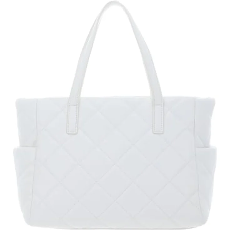 VALENTINO BAGS Ocarina Shopper Shopping Bag, gesteppte Einkaufstasche in Bianco, 34 cm x 22 cm x 13 cm, mit abnehmbarem Schulterriemen, nachhaltigen Materialien und großzügigem Stauraum – Bild 3