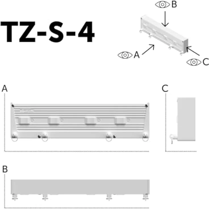 Cuncial tz-s-4 – Automatischer Wäscheständer für Kleidung, 4 Fäden – Bild 4