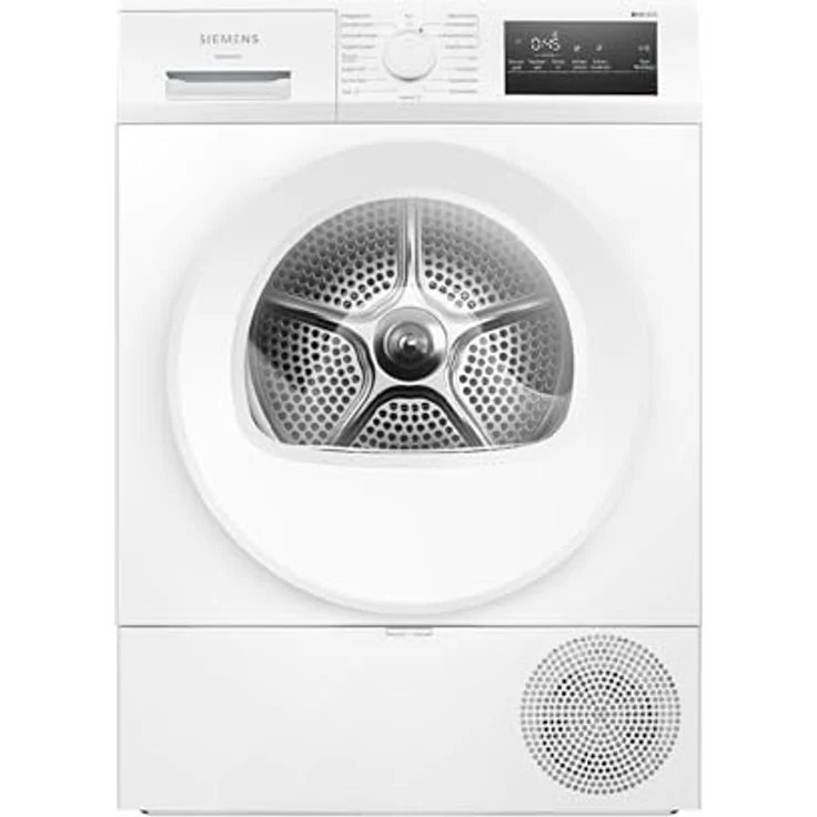 Siemens WQ43G2D0EM iQ300 Wärmepumpentrockner 8 kg, autoDry, super40, softDry, LED-Display, leise 63 dB, Energieklasse D, Weiß – Bild 2