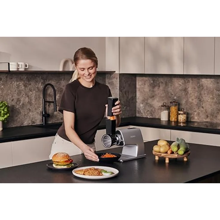 Zeegma Fleischwolf MOLEN MASTER 2500 W, 2,5 kg/min, LCD-Display, 3 Aufsätze, Keksform, Metallkonstruktion – Bild 7