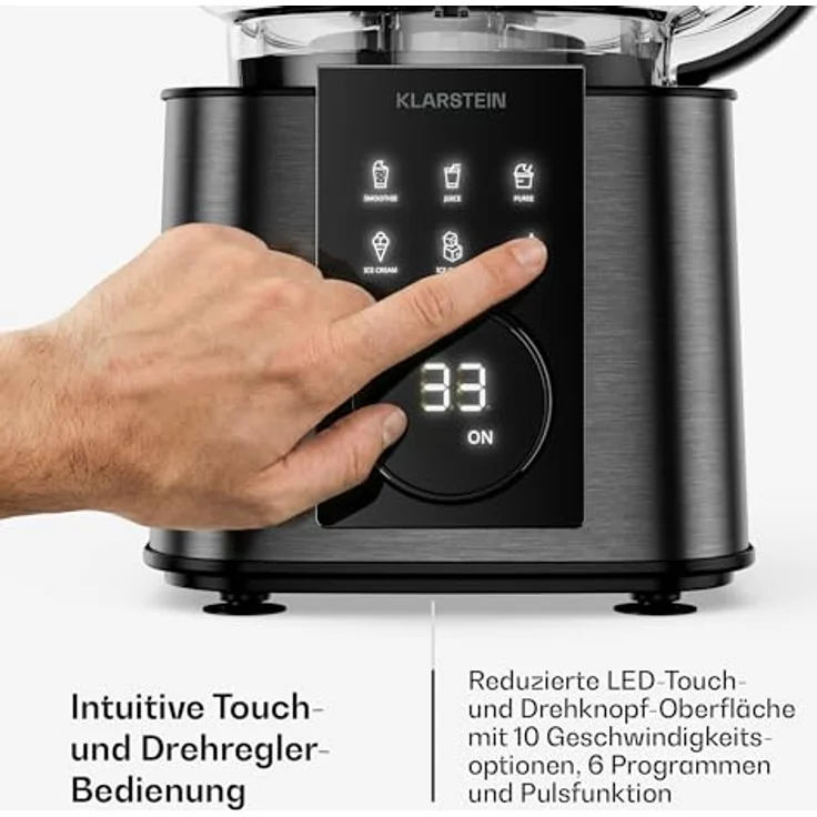 Klarstein Verosteel Küchenmaschine mit Kochfunktion, 1200 W, inklusive Mixer und To-Go-Behälter – Bild 5