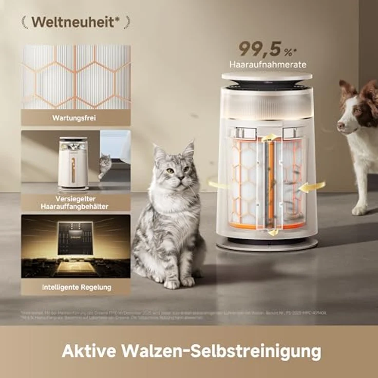 DREAME FP10, Luftreiniger mit Walzen-Selbstreinigung, LoopBoost™-Luftstrom, 360°-Reinigung, mehrstufige Filtration, CataFresh™-Doppelgeruchsbeseitigung, tierfreundliches Design – Bild 3
