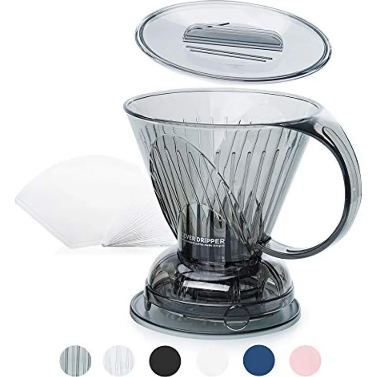 Clever Kaffee-Tropfer, groß, 530 ml, BPA-freier Kunststoff, inklusive 100 Filtern, Barista's Choice