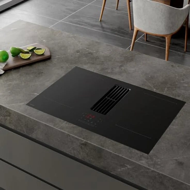 Samsung CC90H84PADUR Induktionskochfeld mit Abzug, 80 cm, A+ Energieeffizienz, Flex Zone, 9 Power Levels, Dunstabzug 600 m³/h – Bild 4