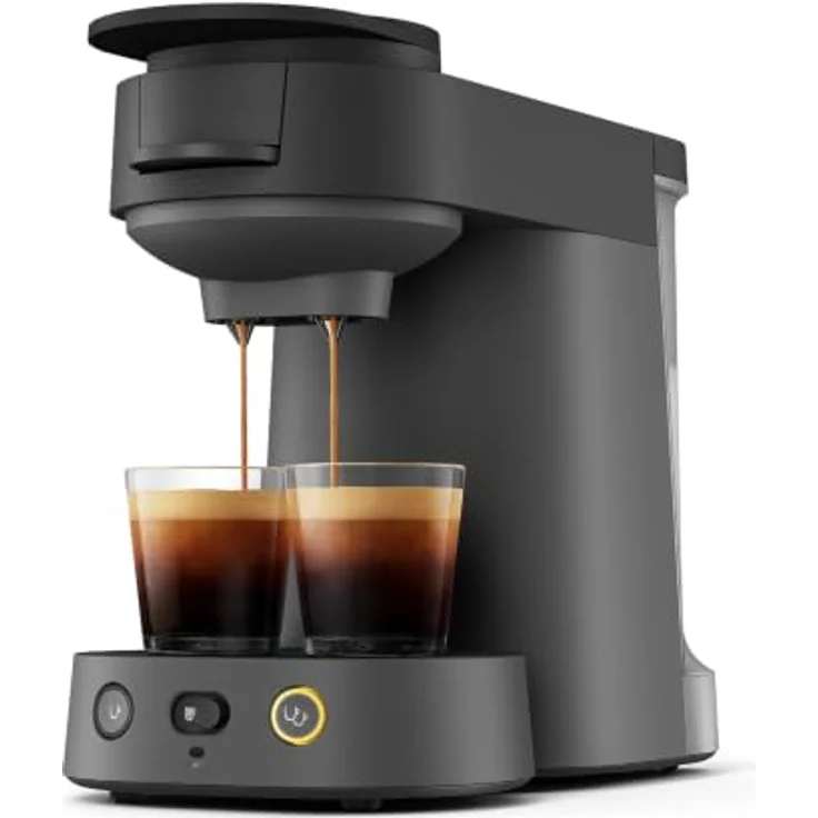 PHILIPS SENSEO® Vibe CSA225/60 Kaffeepadmaschine, 2-Tassen-Funktion, milder oder starker Kaffee, 0.9L Wassertank, Schwarz – Bild 1