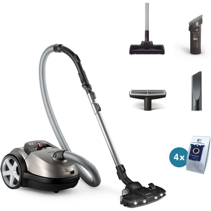 Philips Staubsauger 8000 Series XD8152/12, 900 W, weiß - Performer LED, HEPA Filter, AirflowMax-Technologie