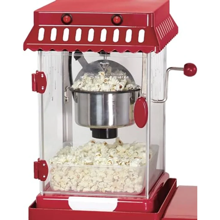 Retro XXL Popcorn-Maschine mit Wagen 1,15 Meter hoch Großer Popcorn-Maker Epiq 80001270 - Ein Hingucker auf jeder Party – Bild 2