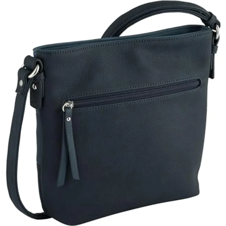 TOM TAILOR Umhängetasche Ellen, mittlere Tasche mit Color Blocking und hochglänzendem Reißverschluss, schwarz/mehrfarbig – Bild 2