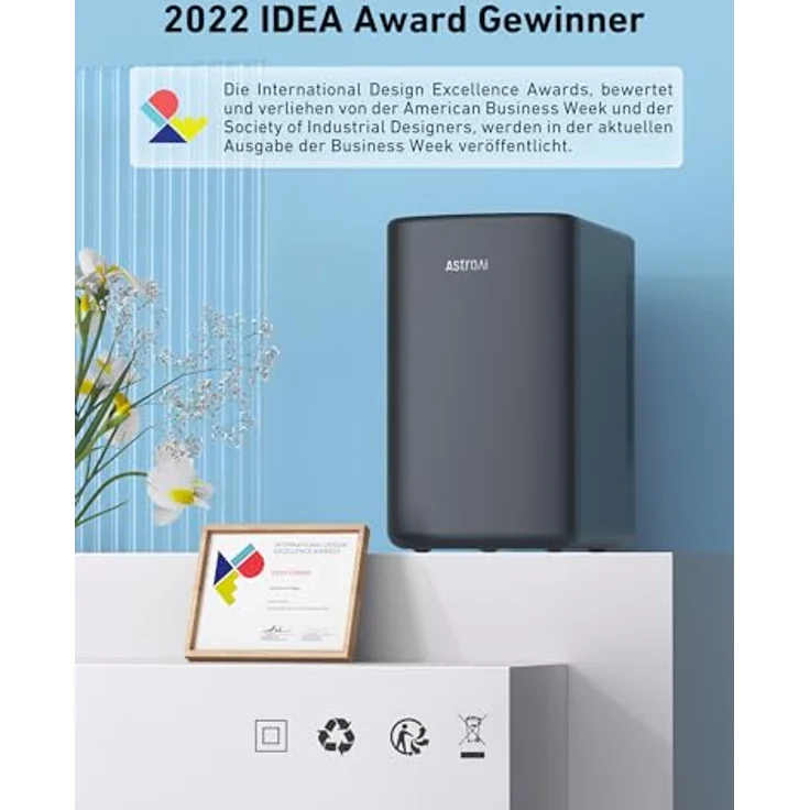 AstroAI 2 in 1 Mini Kühlschrank 6L, Kühl- und Heizfunktion, 12V/220V für Autos und Büros, Schwarz – Bild 5