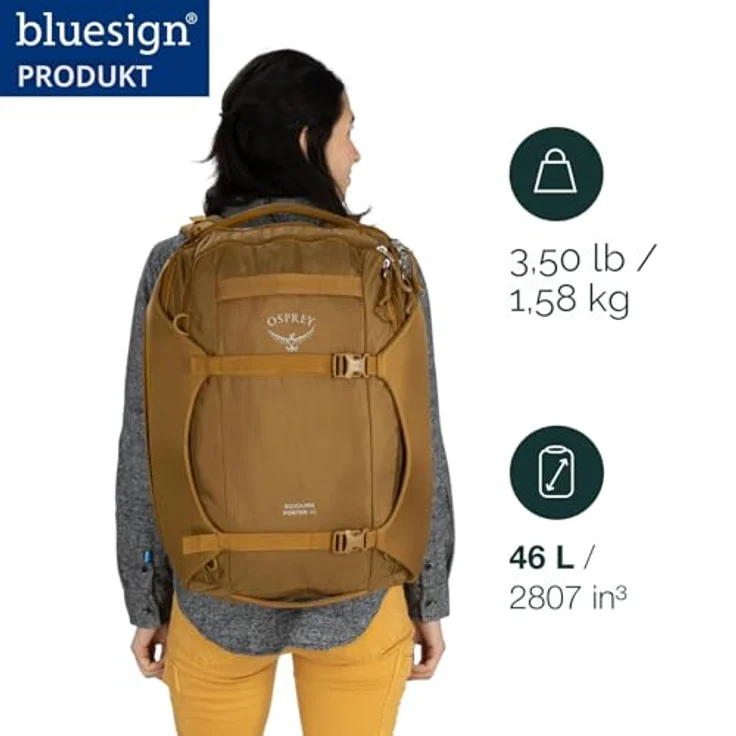 Osprey Sojourn Reiserucksack 44 cm, braun, aus 100% Nylon, 37 x 27 x 44 cm – Bild 2
