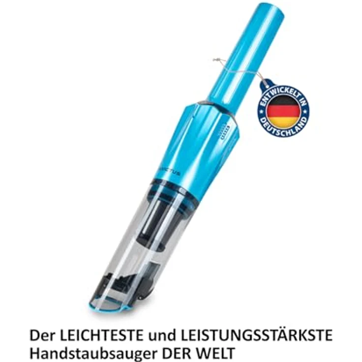 Genius Invictus ONE Prestige Akku-Handstaubsauger Set 9tlg, 12000 Pa Saugleistung, HEPA Filter, Ladestation, Tierhaarbürste, Blau – Bild 2