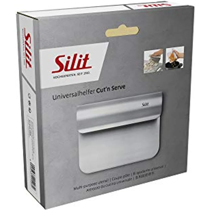 Silit Cut'n Serve Gemüseschaufel, 11 x 15 cm, Edelstahl mattiert, Universalhelfer, Spachtel für die Küche, spülmaschinengeeignet – Bild 8