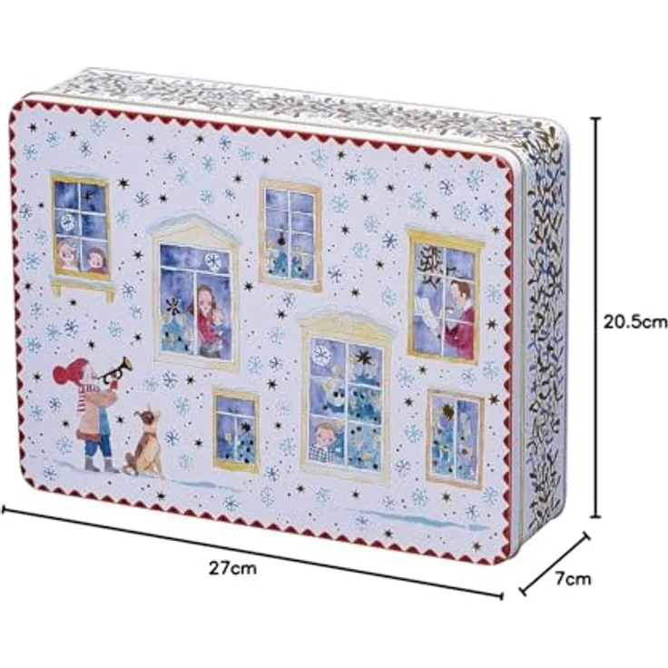 Hutschenreuther Sammelkollektion 22 Weihnachtsabend Set, 3 Plätzchendosen, Mehrfarbig aus hochwertigem Porzellan mit Illustrationen von Renáta Fuciková – Bild 3