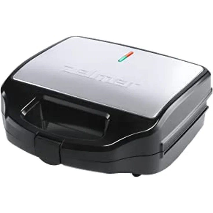 Zelmer ZSM7900 Multifunktionsgerät, 3-in-1-Toaster, 900 W, 3 Sätze austauschbarer Platten: Sandwich; Grill; Waffel, BPA-frei, Inox/schwarz., Schwarz/Inox