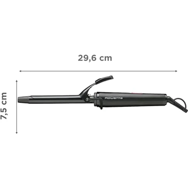 Rowenta CF2119 Lockenstab, 16mm, Aufhängeöse, Keramik-Technologie, bis 150 °C, schwarz – Bild 6