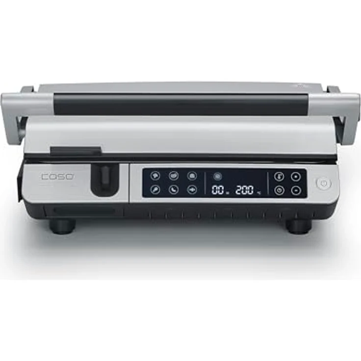 Caso SteakMaster Pro, 3-in-1 Doppel-Kontaktgrill mit Digital-Touch, Grillthermometer, Antihaftplatten, 2000W, 80-240°C, PFAs-frei, spülmaschinengeeignet – Bild 4