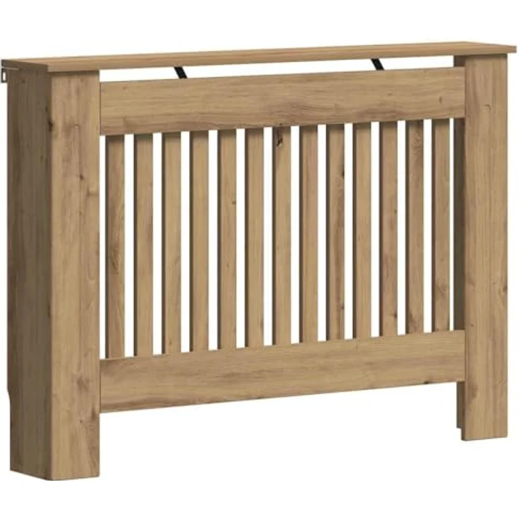 vidaXL Heizkörperabdeckung Artisan-Eiche, Rechteckiger Heizkörper-Schutz und dekorativer Wärmeschutz, kindersicher, 112 x 19 x 81,5 cm – Bild 1
