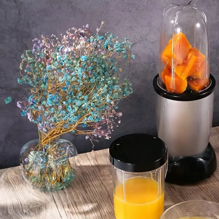Retoo Standmixer, Blender Elektrisch, Shake, Mixer, 250W, KunststoffFlasche, Spülmaschinenfest, Zwei,Trinkbecher, 470ml,Kunststoff Flasche, Edelstahl – Bild 2