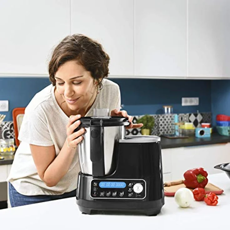 Moulinex Click Chef Küchenmaschine, multifunktional, 5 automatische Programme, Küchenmaschine, kompakt, 25 Funktionen, integrierte Küchenwaage, Dampfgarer, Mixer, 3,6 l, 1400 W, HF456810 – Bild 5