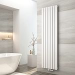 EMKE Heizkörper Vertikal 1800x540mm, Flachheizkörper Mittelanschluss Design Heizkörper Flach Moderne Paneelheizkörper Doppellagig Wandheizkörper Weiß 1949 Watt