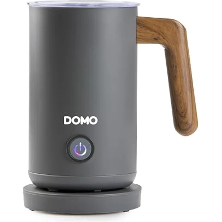DOMO DO745MF Milchaufschäumer 'Wood You' - Mattgrau - 500 W, 3 Funktionen, drehbar, automatische Abschaltung – Bild 5
