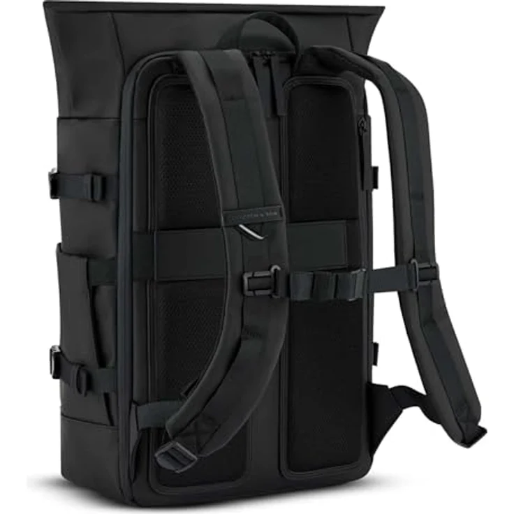 Kapten & Son Helsinki Pro Backpack, Rucksack mit gefüttertem Laptopfach und wasserabweisendem Material, All Black – Bild 4