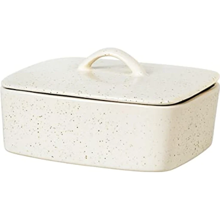 broste Copenhagen Butterdose, Steingut, 15cm – Bild 1