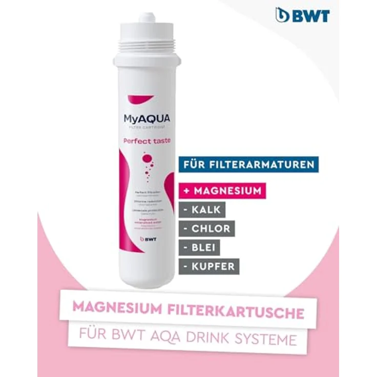 BWT Wasserfilterkartusche 125558004-C, Premium Filtration mit Magnesium, 650 l Kapazität, Chlor- und Kalkreduktion – Bild 2