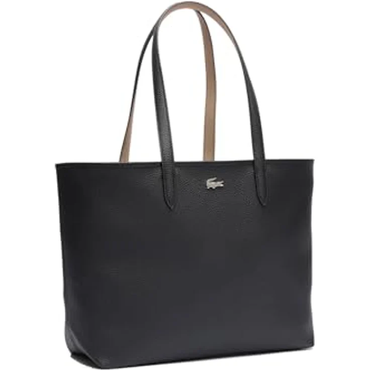 Lacoste Shopper Anna - Shopper 35 cm (noir krema) - Elegant und praktisch, geräumiges Hauptfach, metallenes Lacoste-Krokodil – Bild 5