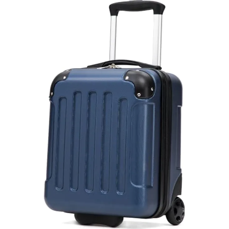 BEIBYE Underseat Koffer XS, 40x30x20 cm, Dunkelblau, RYANAIR-kompatibel, leicht, robuste Hartschaale, verstärkte Schutzecken