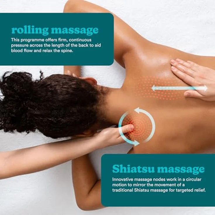 HoMedics Shiatsu Nacken- und Schultermassagegerät - Einstellbarer Massagesitz, Massageauflage, Lockert Verspannungen im oberen und unteren Rücken, Vibrationsfunktion, Wärmefunktion – Bild 4