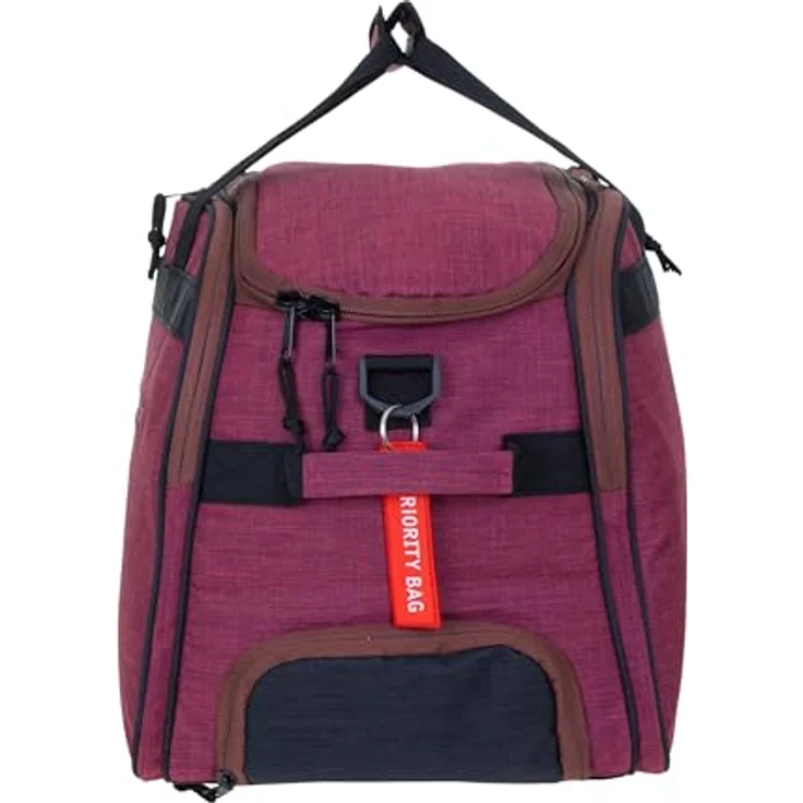 Elephant Reisetrolley Weekender Duffle Travel 55 cm Trolley Rollen (Rot Bordeaux-Braun 13030) – Bild 4