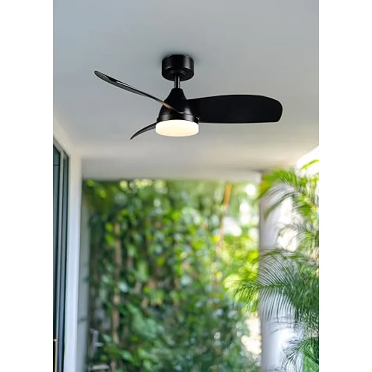 RL LIVE YOUR LIGHT LED Deckenventilator Helsinki R62732132, Kunststoff Schwarz matt, 6 Geschwindigkeiten, Fernbedienung, dimmbar, Timer, Nachtlicht – Bild 5