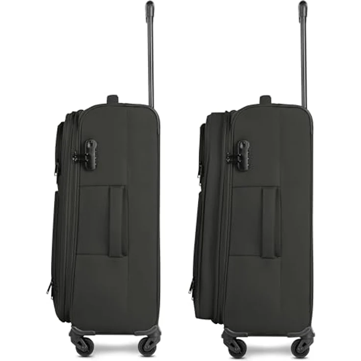 SMARTBOX Weichgepäck Check-in Koffer für Damen & Herren | Mittelgroßer Trolley 41 x 27 x 67 cm | 4 Rollen & Zahlenschloss | erweiterbar mit Dehnfalte | leichte 3,1 kg | Edition 04 – Bild 2