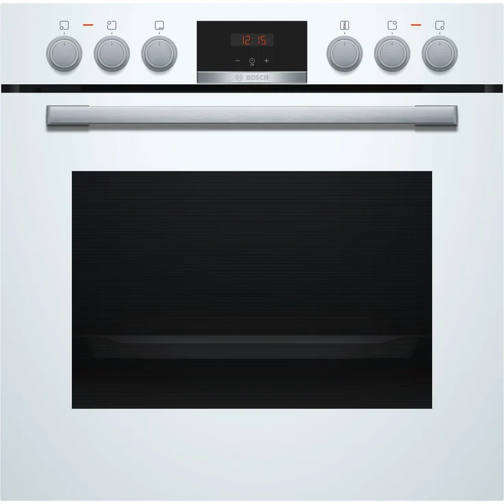 Bosch HEA513BW3 Einbau-Herd, 60 x 60 cm, Weiß, 3D-Heißluft für perfekte Back- und Bratergebnisse