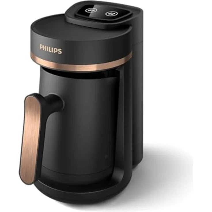 Philips Kaffeebereiter HD150/60 Türkischer Kaffeekocher 5000 Series, mit langsamer Brühfunktion u. Überhitzungs- und Überlaufschutz, Ton- und Leuchtanzeige, 4 Tassen, weiß – Bild 1
