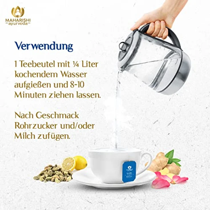 Maharishi Ayurveda Pitta Tee Bio, ayurvedischer Gewürztee im Teebeutel, 22,5 g aus kontrolliertem ökologischem Anbau – Bild 5