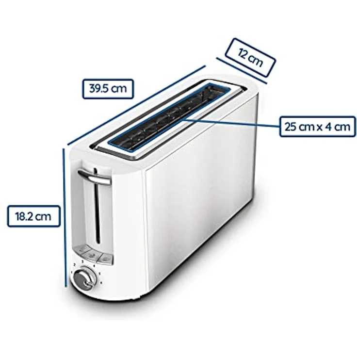Grunkel - TS-MAXISTEEL - Extra breiter Schlitz-Toaster mit 6 Toaststufen und abnehmbarer Krümelauflage, Überhitzen, Auftauen und Abbrechen - Edelstahl - 1000 W – Bild 5