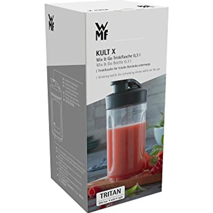 WMF Kult X Mix & Go - Küchenminis Trinkflasche, 300 ml, Mixbehälter, Tritan-Kunststoff, BPA-frei, bruchsicher – Bild 5